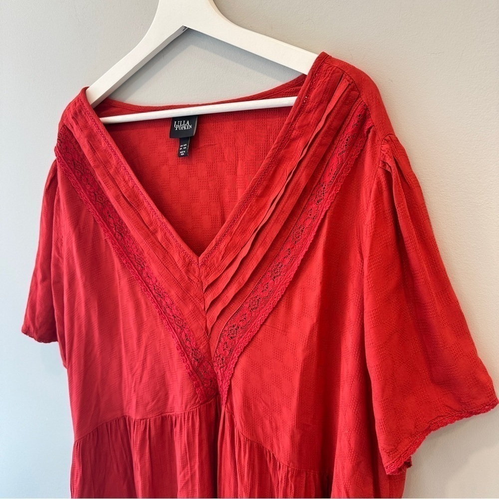 Ulla Popken Pheasant Red Blouse - Picture 2 of 6